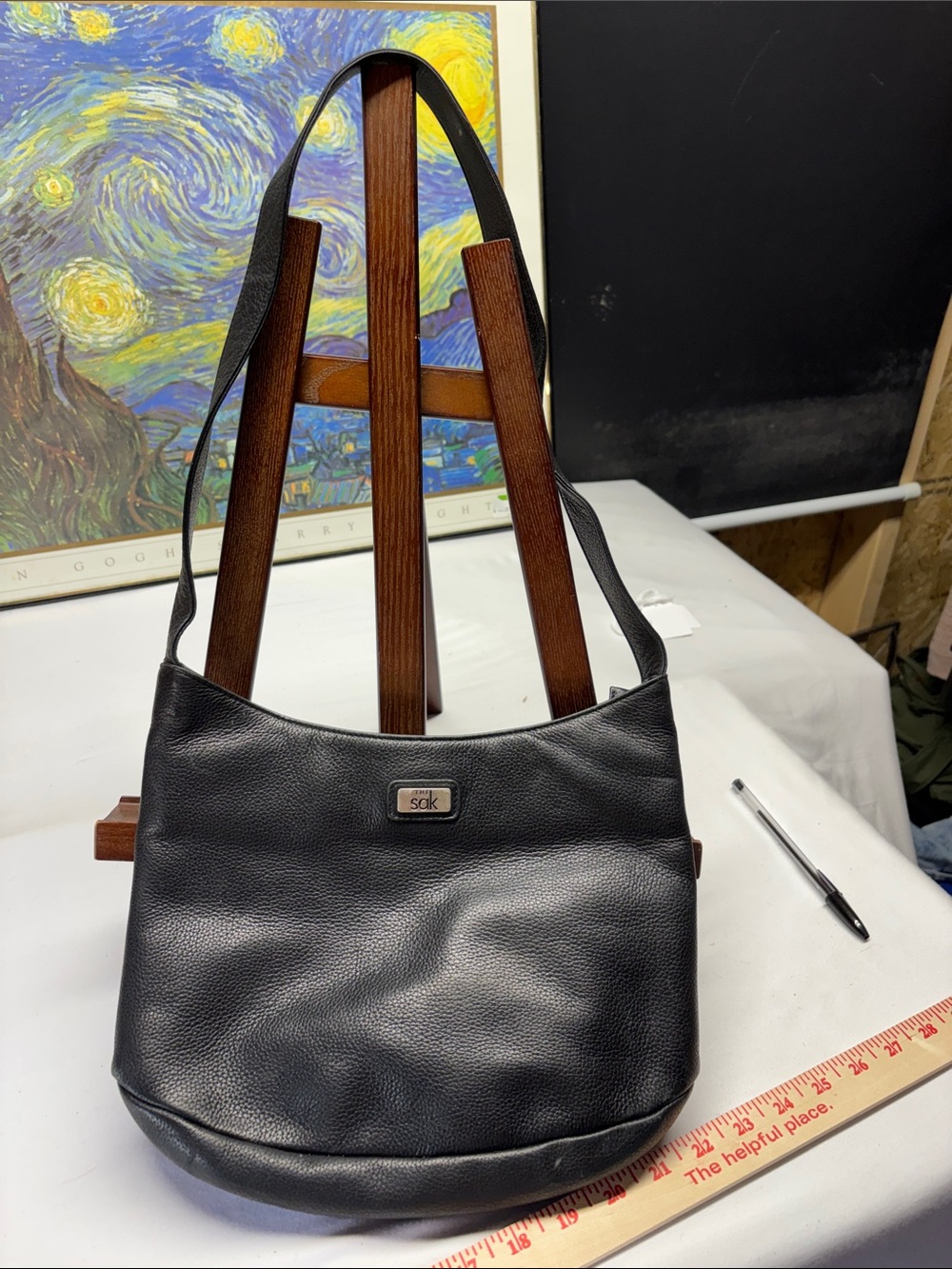 The Sak Black Leather Shoulder Bag